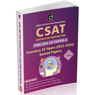 DRISHTI IAS UPSC CSE CSAT Prelims GS Paper II Previous Year Solved Papers 2011–2026, 3rd Edition, English Medium, 16 Years PYQ Book with Detailed Solutions – English Medium