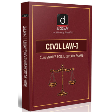 DRISHTI IAS Law Books, Civil Law – I, Classnotes for Judiciary Exams, Judiciary Foundation Course (Prelims + Mains), For Civil Judge, APO, ADA & Law Competitive Exams – English Medium