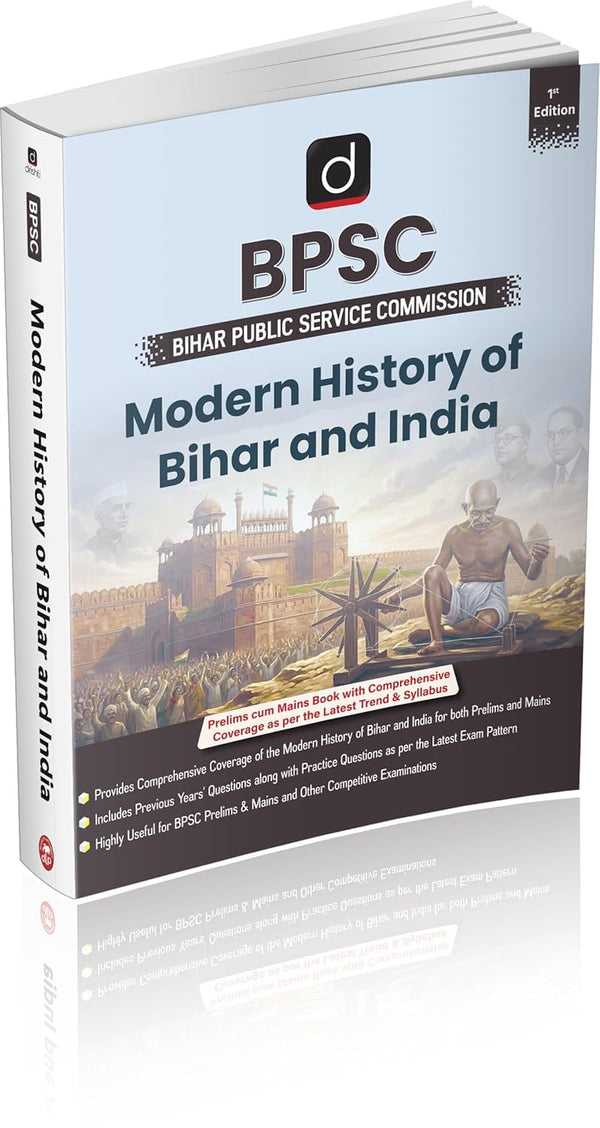 DRISHTI IAS BPSC Modern History of Bihar and India, Prelims & Mains, As per Latest Syllabus, 1st Edition – English Medium