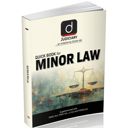 DRISHTI IAS Quick Book for Minor Law Books, Judiciary Exams Preparation, Includes PWDV Act, POSH Act, JJ Act & POCSO Act, Concept-Based & Exam-Oriented Guide – English Medium