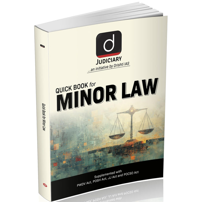 DRISHTI IAS Quick Book for Minor Law Books, Judiciary Exams Preparation, Includes PWDV Act, POSH Act, JJ Act & POCSO Act, Concept-Based & Exam-Oriented Guide – English Medium