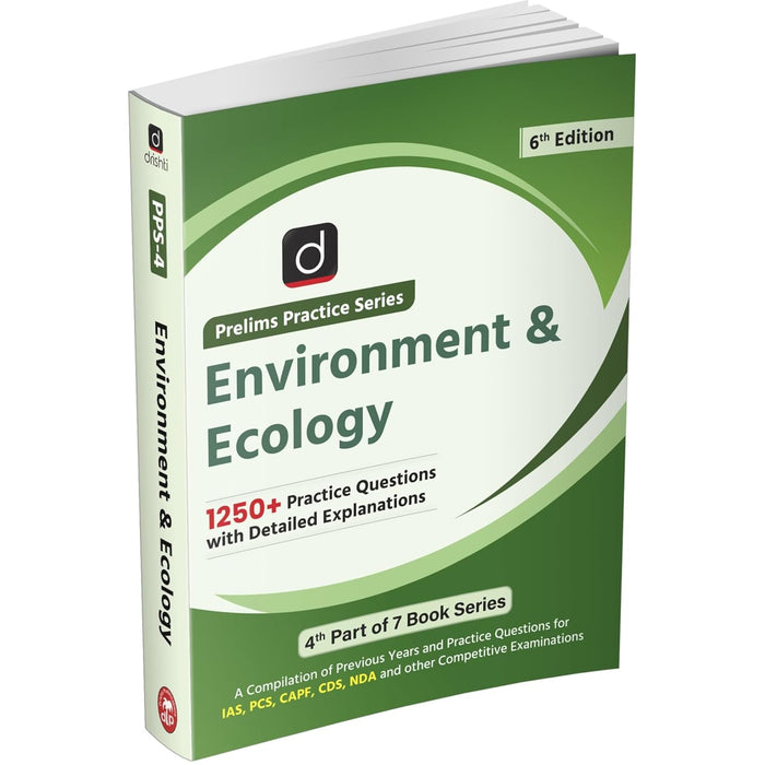 DRISHTI IAS Prelims Practice Series, Environment & Ecology, UPSC Books 2026, 6th Edition, English Medium, 1250+ Practice Questions – English Medium