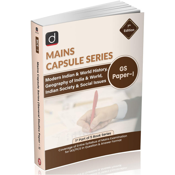 DRISHTI UPSC Books 2025, Mains Capsule Series GS Paper 1, 7th Edition, English Medium, Modern Indian & World History, Geography, Indian Society & Book, Comprehensive Question & Answer Format Drishti Publications – English Medium