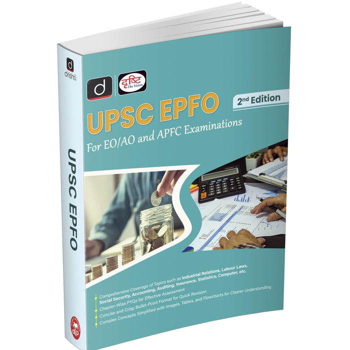 Drishti IAS UPSC EPFO APFC Book 2025, for EO/AO and APFC Examination, 2nd Edition Drishti Publications – English Medium