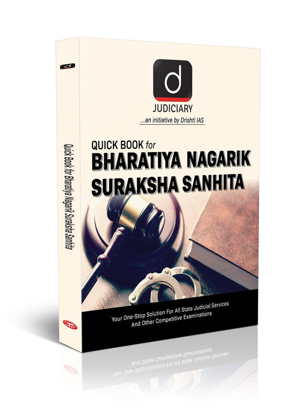 Judiciary (Quick Book) Bharatiya Nagarik Suraksha Sanhita (English) | Law exam book Team Drishti – English Medium