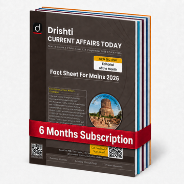 DRISHTI Current Affairs Today English, 6 Month Subscription, 1 Magazine Per Month – English Medium